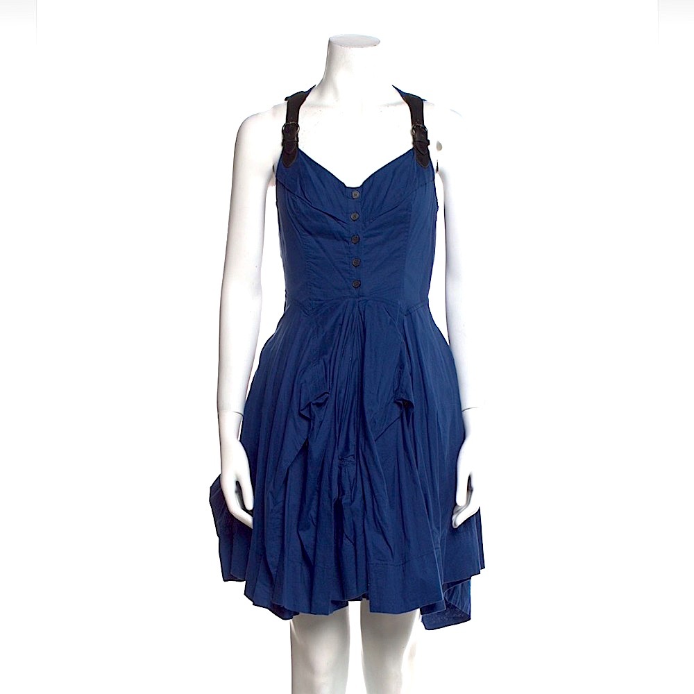 🖤 All Saints 🖤 Vintage Blue Melody Parachute Dress RARE!!!